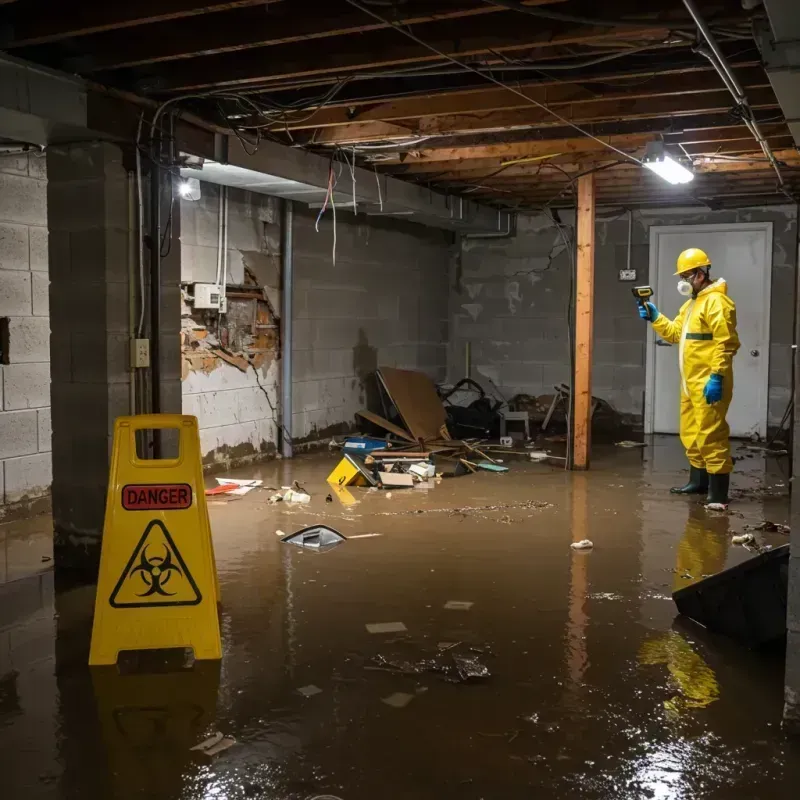 Flooded Basement Electrical Hazard in Concho County, TX Property